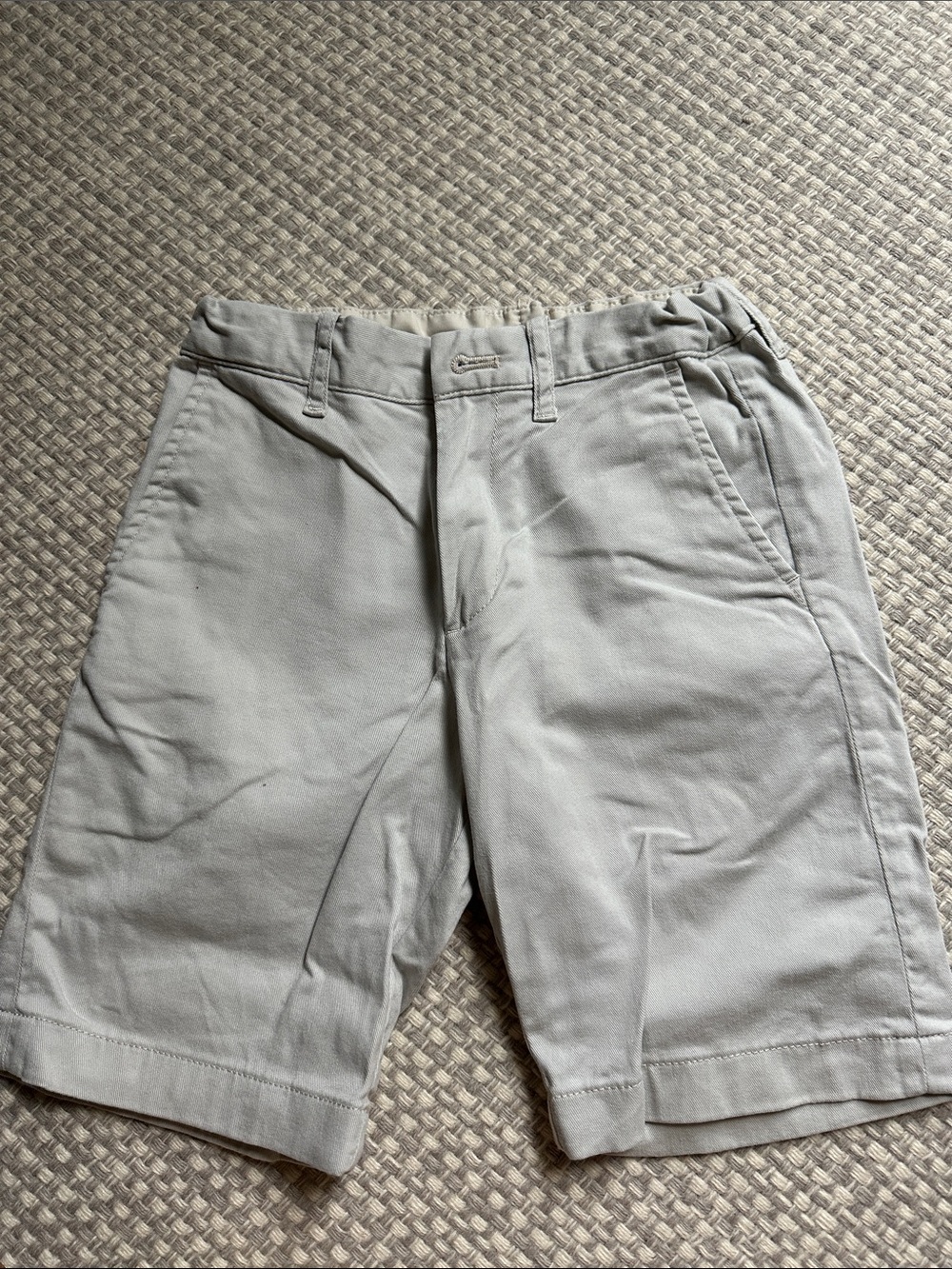 J. Crew Men's Light Gray Flat-Front Casual Shorts